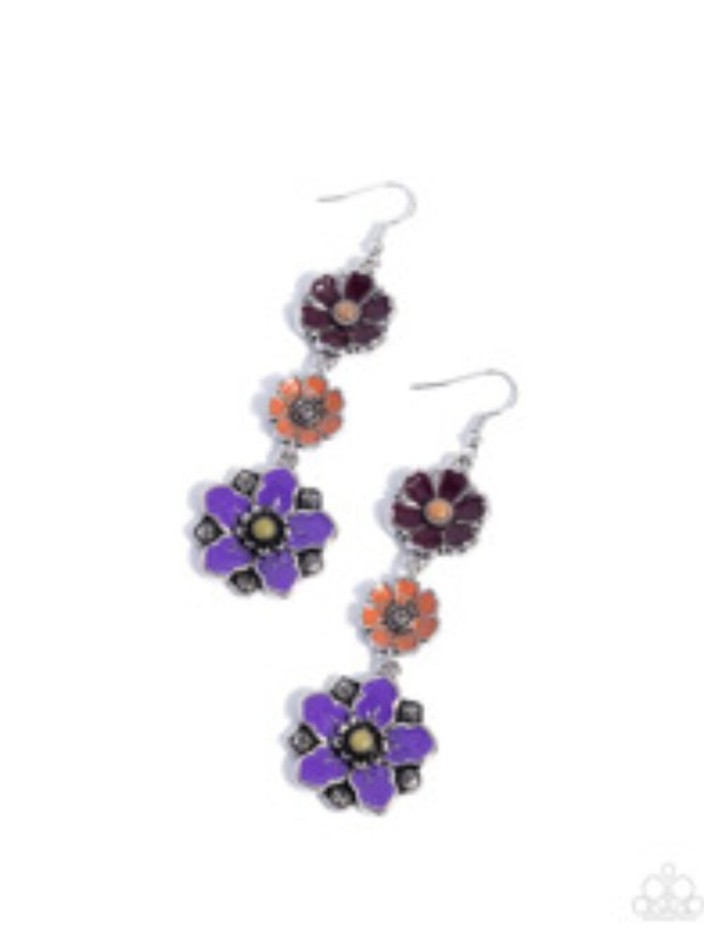 Floral Flock - Purple - Earrings